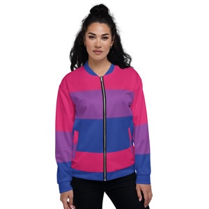 Unisex LGBT Pride Jacket | Colorful Bisexual Rainbow Design for Men & Women | Gift for Him or Her