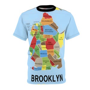 T-shirt de la carte de Brooklyn | Streetwear urbain pour hommes et femmes | Chemise streetwear NYC | T-shirts pour les habitants de Brooklyn et les amateurs de New York |