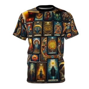 Tarot-Karte T-Shirt | Benutzerdefinierte Unisex Slim Fit T-Shirts | Einzigartige Geschenkideen für Männer und Frauen