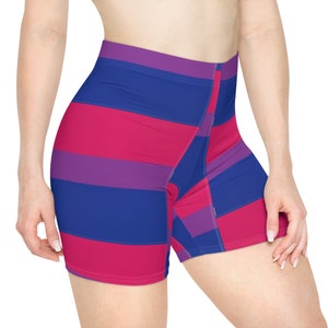 Ultimative LGBTQ+ hoch taillierte Butt Lifting Gym Shorts für bisexuelle Frauen | Sexy Bikershorts | Atmungsaktives Fitness- und Alltagsgeschenk