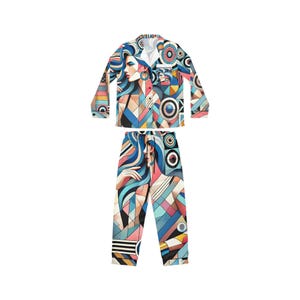 Damen Satin Pyjama Set - Luxus Seidige Nachtwäsche, Elegante Nachtwäsche, Geschenk für Sie