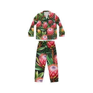 Damen Satin Pyjama Set - Luxus Seidige Nachtwäsche, Elegante Nachtwäsche, Geschenk für Sie