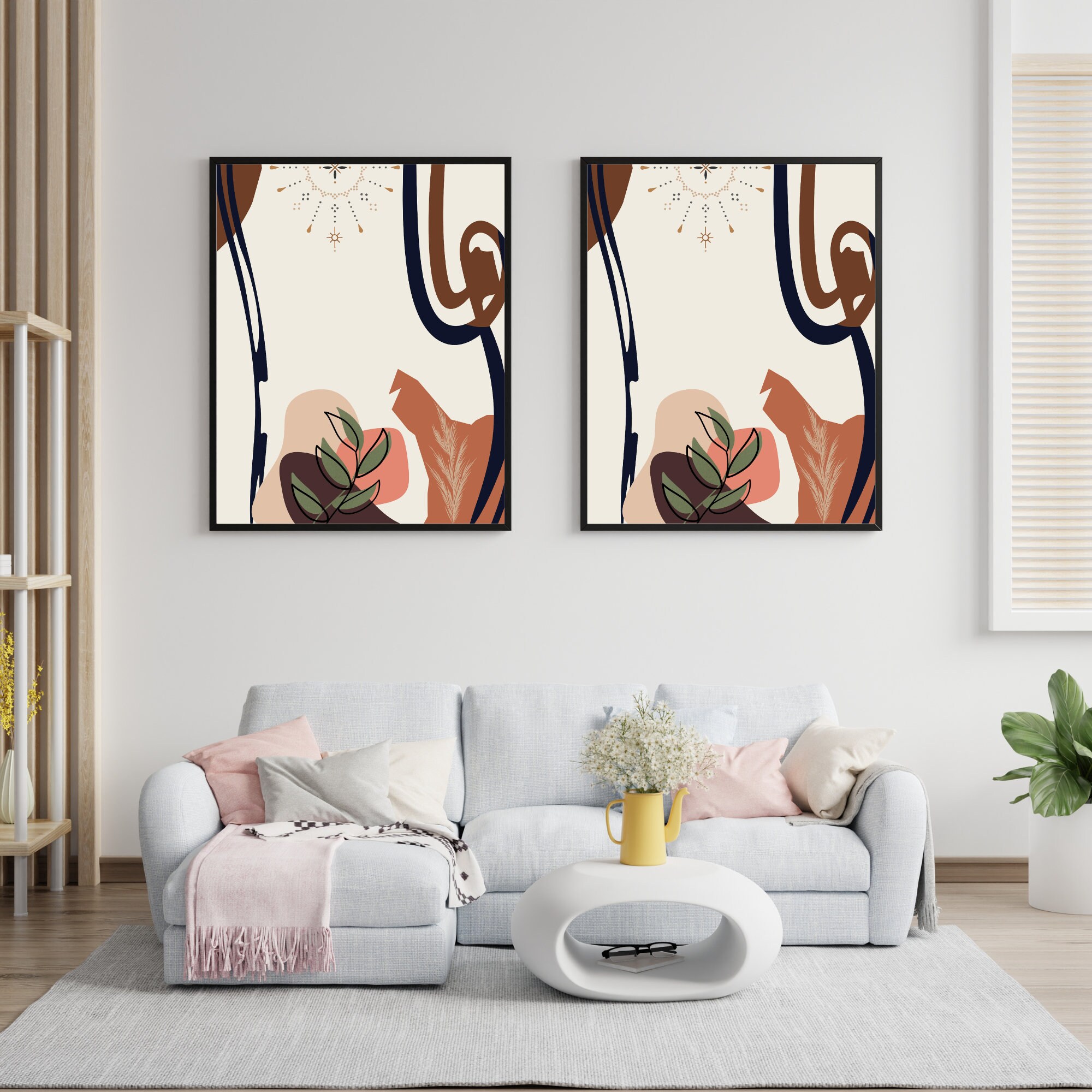 Boho Art Abstract Prints Farmhouse Wall Decor Bedroom Prints Boho 