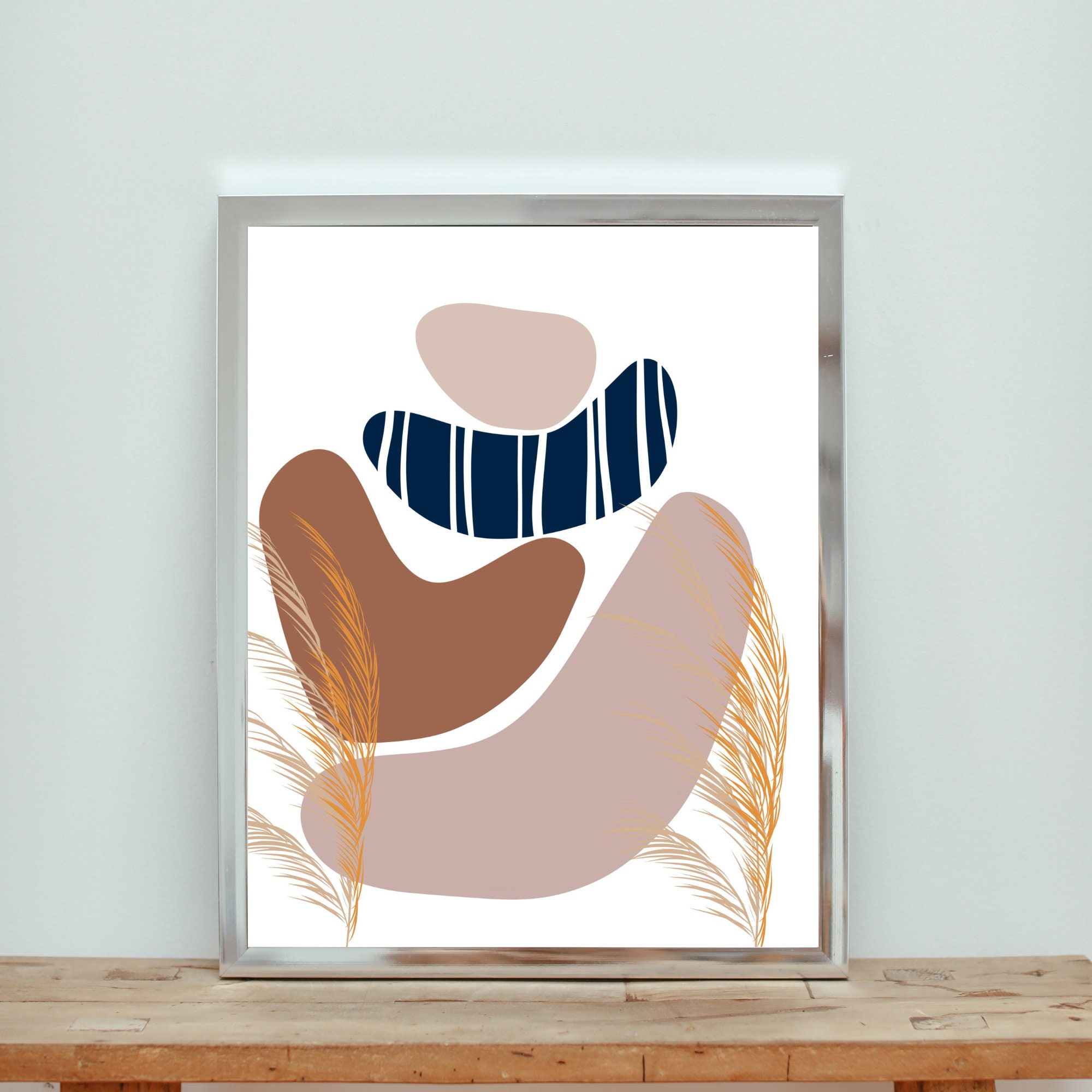 Abstract Geometric Art PRINTABLES, Boho Mid Century Modern Wall Decor ...