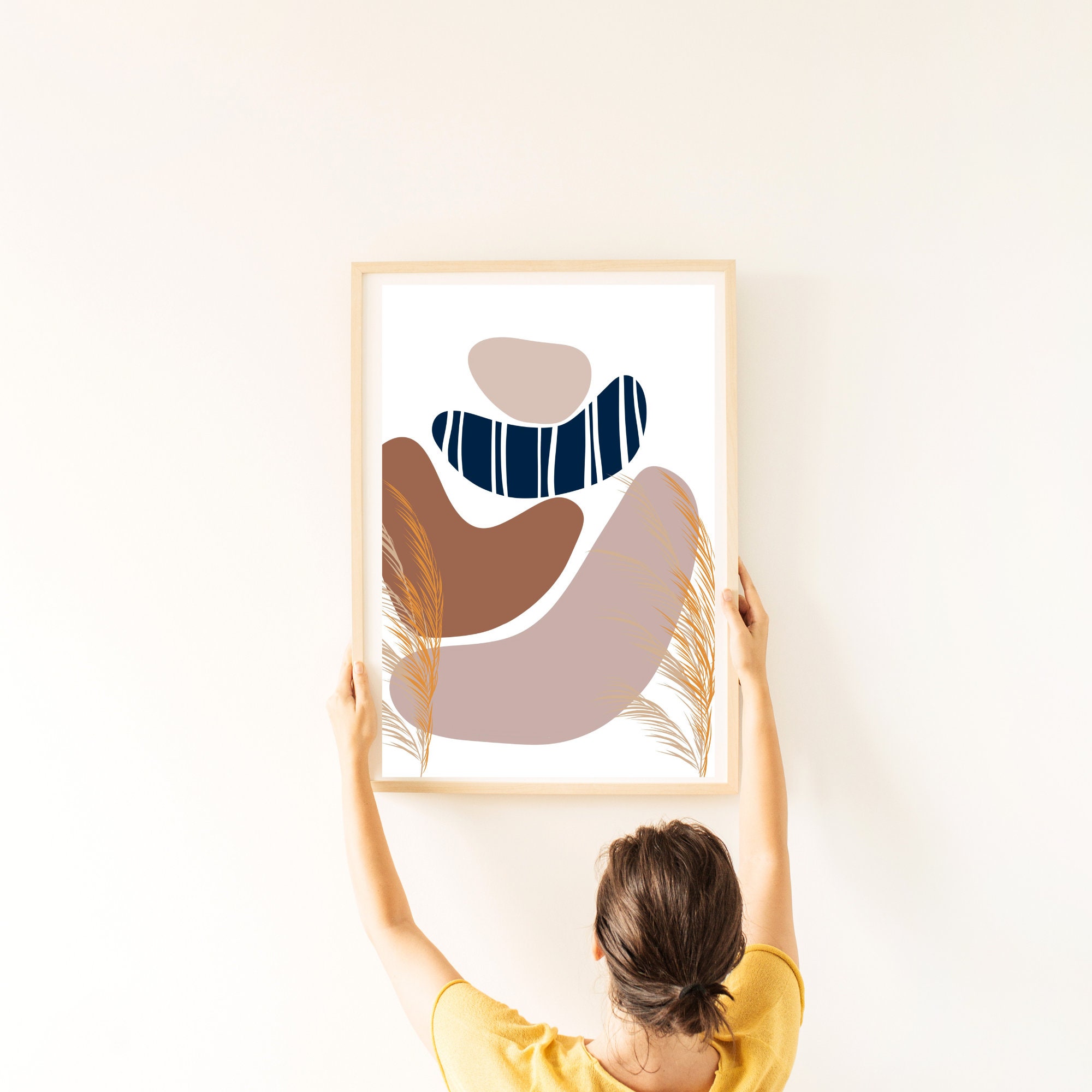 Abstract Geometric Art PRINTABLES, Boho Mid Century Modern Wall Decor ...