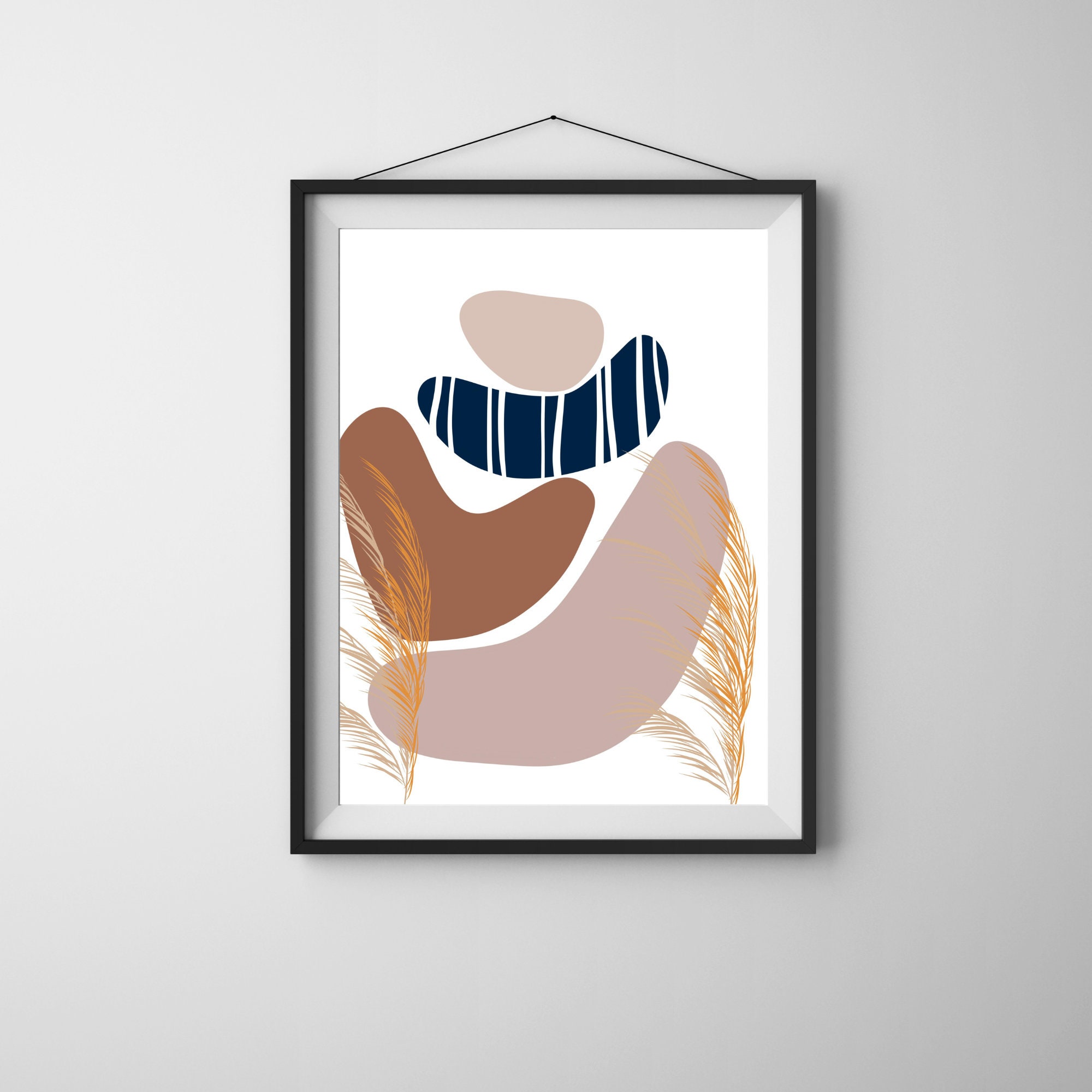 Abstract Geometric Art PRINTABLES, Boho Mid Century Modern Wall Decor ...