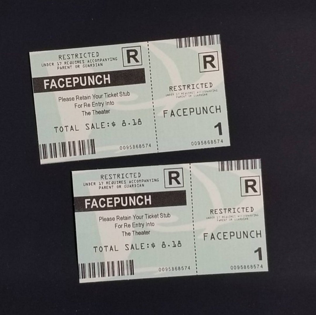 Cosplay New Moon FACEPUNCH Prop Movie Tickets - READ DESCRIPTION - Etsy