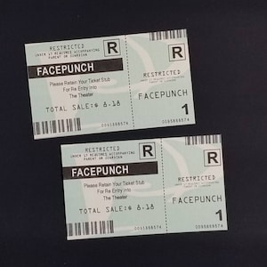 Cosplay New Moon FACEPUNCH Prop Movie Tickets - READ DESCRIPTION