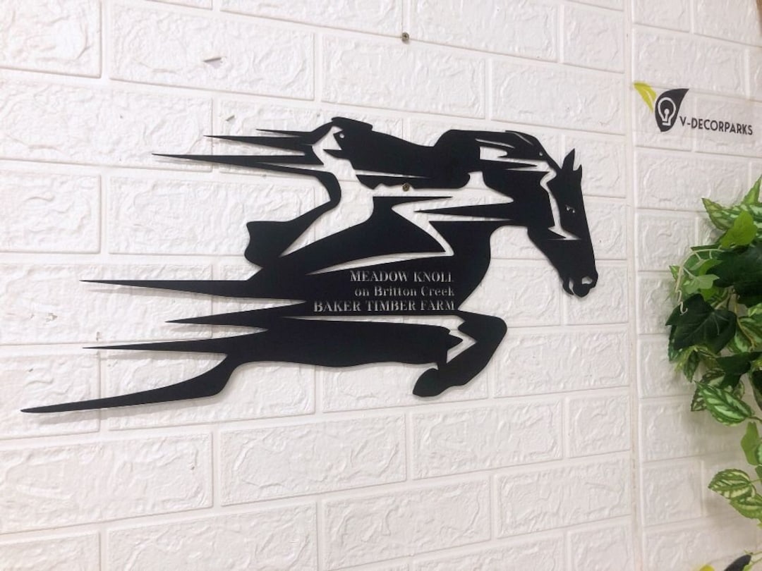 Metal Horse Sign Metal Horse Decor Horse Sign Wildlife Etsy