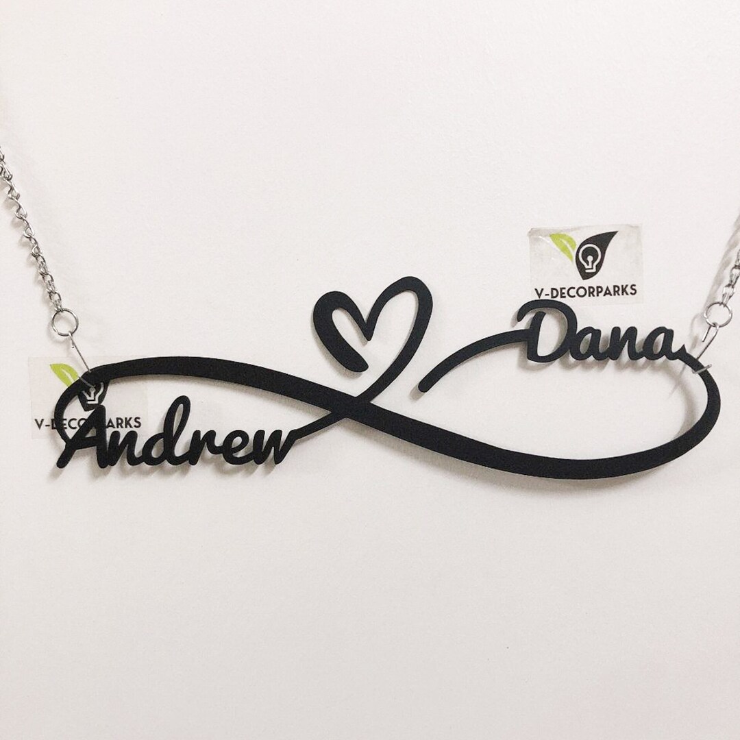 Personalized Metal Infinity Sign Infinity Sign Anniversary Etsy