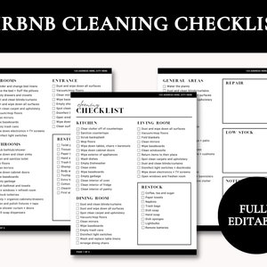 Airbnb Cleaning Checklist | Airbnb | Airbnb Template | Cleaning Checklist | Cleaning Schedule | Airbnb Cleaning Schedule | Airbnb Host