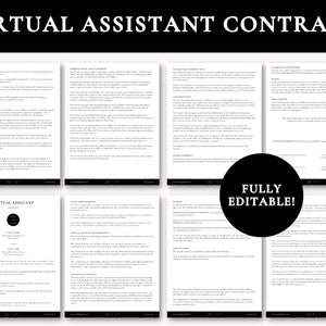 Virtueller Assistentenvertrag | Auftrag für Virtueller Assistent | Virtueller Assistent Vorlage | Vertrag Vorlage | Virtueller Assistent-Klient