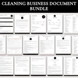 Cleaning Business Document Bundle | Editable Cleaning Business Documents | Cleaning Service Contract | Editable Cleaning Service Agreement
