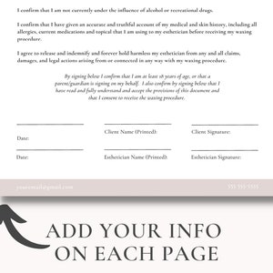 Waxing Client Liability and Consent Form | Professional Waxing ...