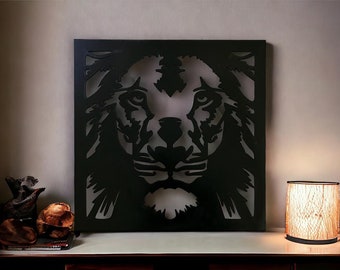 Decorative Wooden Lion Painting