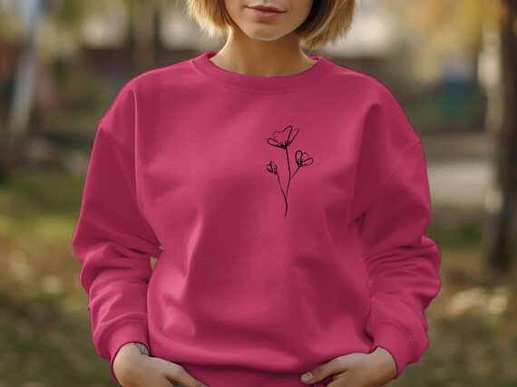 トップス POPPY DRAWING FLOWER PRINT SWEATSHIRT il_1080xN.3201622604_pzk9.jpg