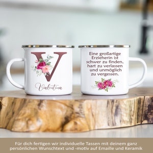 Gift for educator, personalized mug with desired text, coffee mug for educator, mug with initial, letter mug