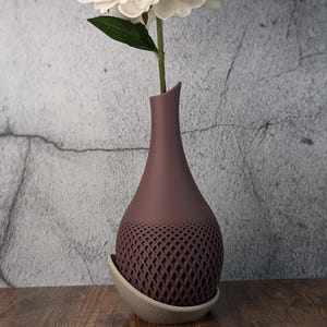 Modern 3D Printed Geometric Vase, Minimalist Home Decor, Decorative 3D Printed Vase, Dried Flower Vase, Sculptural Home Decor