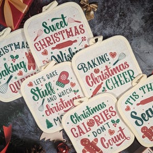 Agarradera navideña: decoración festiva para la cocina, regalo para hornear en las fiestas