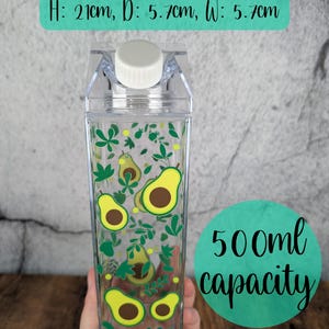 Cute Colorful Plastic Water Bottle 500ml, Reusable Leakproof Water Bottle, Aesthetic Drink Bottle, Fun Hydration Gift