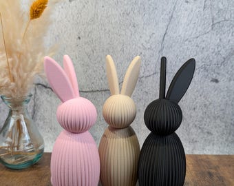 Easter Bunny Decoration – 3D Printed Minimalist Rabbit Figurine