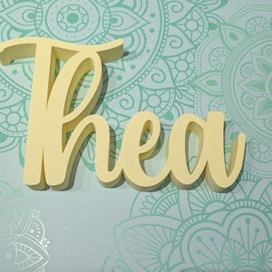 Thea Sign Custom 3D Standing Name Sign – Personalized Text Sign for Nursery ...