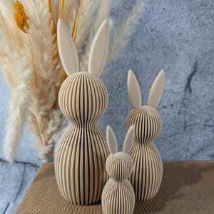 Modern Bunny Figurines, Easter Home Decor, Minimalist Easter Ornament, Handmade Easter Ornament, Easter table centerpiece