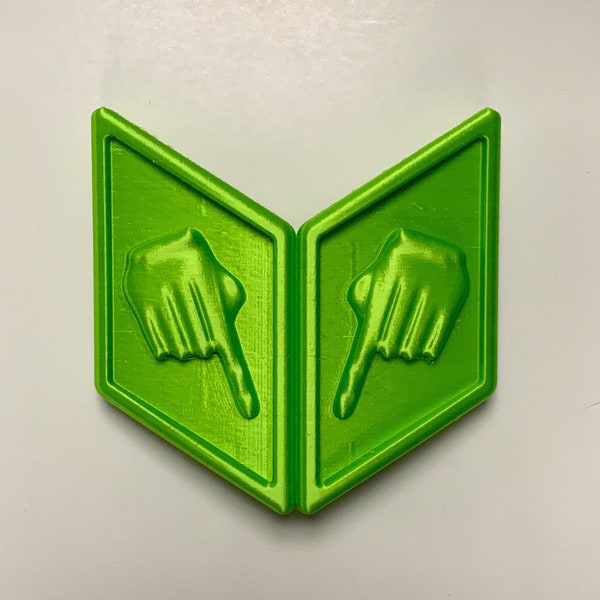 3D gedruckte Gürtelschnalle mit Zeigenden Händen für Cosplayer