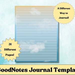 GoodNotes Template, Daily Journal, Digital Notebook, GoodNotes, Planner, Digital Download