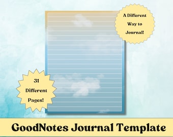 GoodNotes Template, Daily Journal, Digital Notebook, GoodNotes, Planner, Digital Download