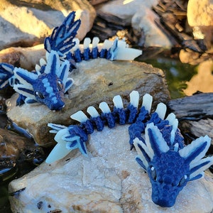 Custom Multicolor Articulated Axolotl Dragon | 3D Printed Dragon Toy | 3D Printed Articulated Toy | Articulated Dragon Toy | Axolotl Dragon