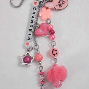 Bag Charm/Keychain inspired by Skzoo | Stray Kids Gift | K-pop Merch Hot Pink
