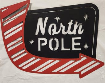 Arte de pared de metal del Polo Norte