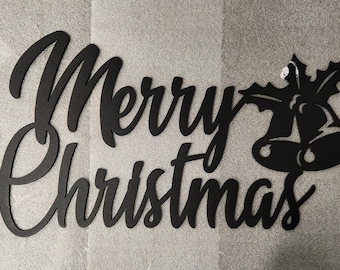 Arte de pared de metal de Feliz Navidad