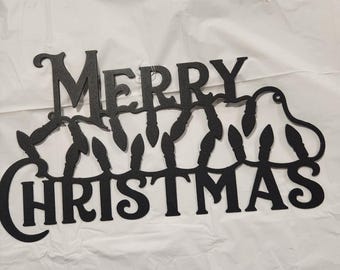 Arte de pared de metal de Feliz Navidad