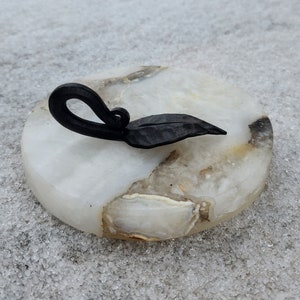 Hand Forged Leaf Keychain | rustic nature charm