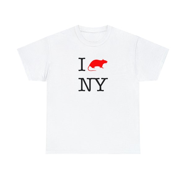 I Rat NY Tee Shirt I Love NYC T Shirt Funny Unisex Shirt Comfy