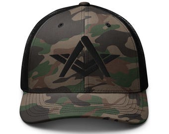 Masonic Camouflage trucker hat Square & Compass