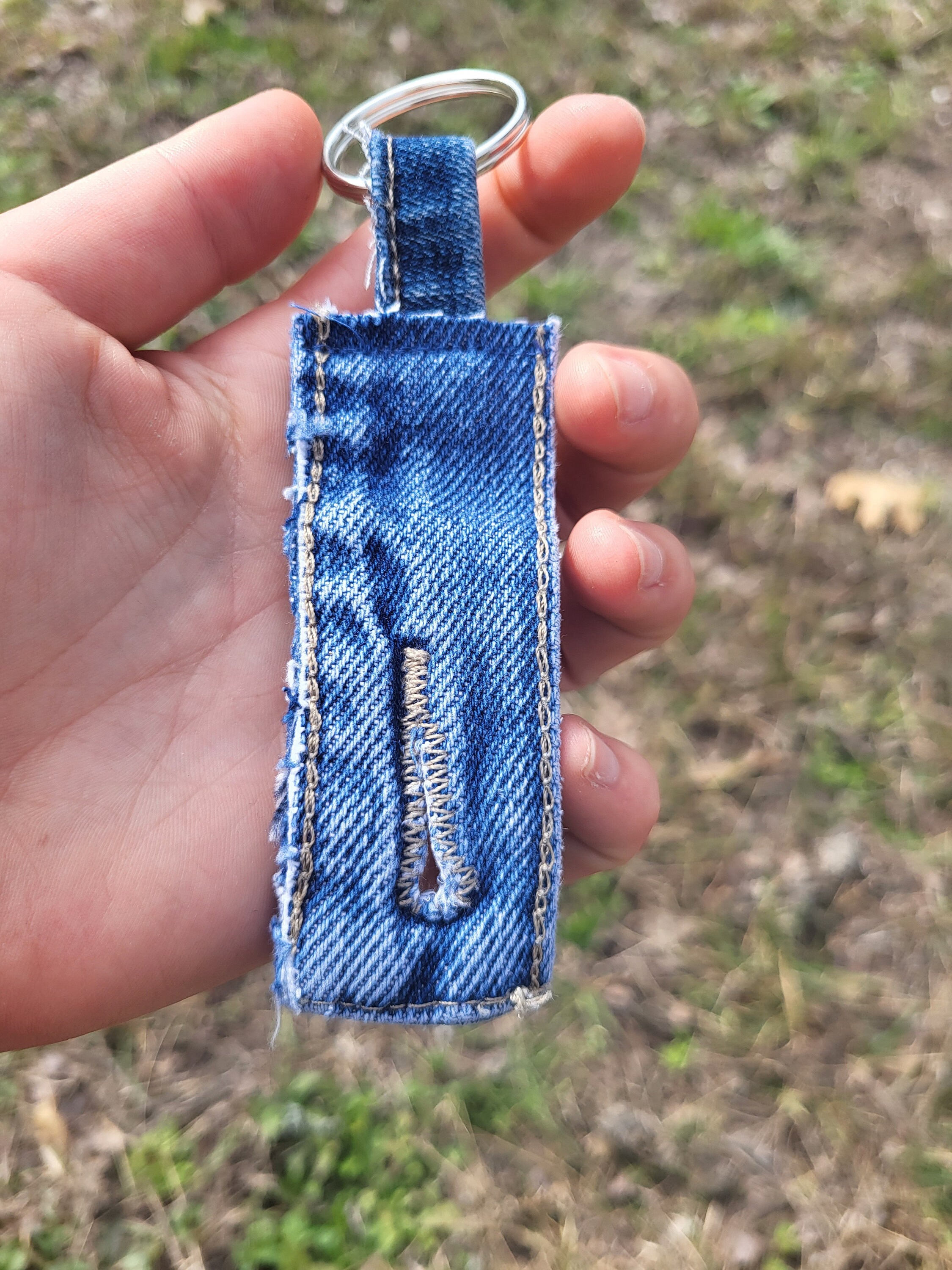 KEYCHAIN - MEN'S - Denim w/Key Ring and Carabiner * Gift for Dad * –  Transformed Shop