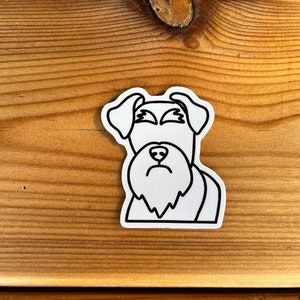 Schnauzer water bottle sticker