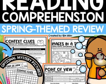 Spring Reading Comprehension Passages Worksheets Printables 3rd 4th Grade Teacher School Classroom Homeschool Reading Instant Download
