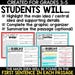 Main Idea and Supporting Details Worksheets 3rd, 4th, 5th Grade ...