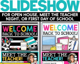 Back to School Slides Templates EDITABLE | Meet the Teacher Slideshow Template | School Open House | Teacher Slideshow | Parent Night