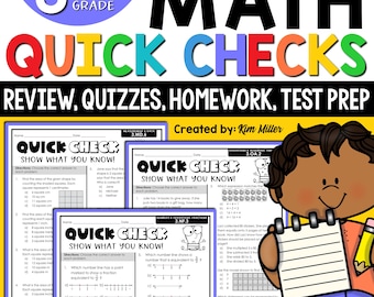 3rd Grade Math Worksheet, 3rd Grade Math Printable, Third Grade Math, 3rd Grade Assessments Homework Morning Work Test Prep Review Quizzes