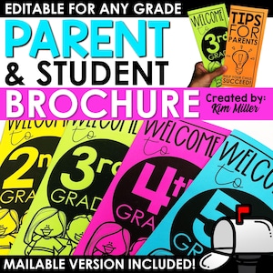 Welcome Back to School EDITABLE Letter Brochure  Meet the Teacher Template | Back to School Letter from Teacher | Back to School Printables