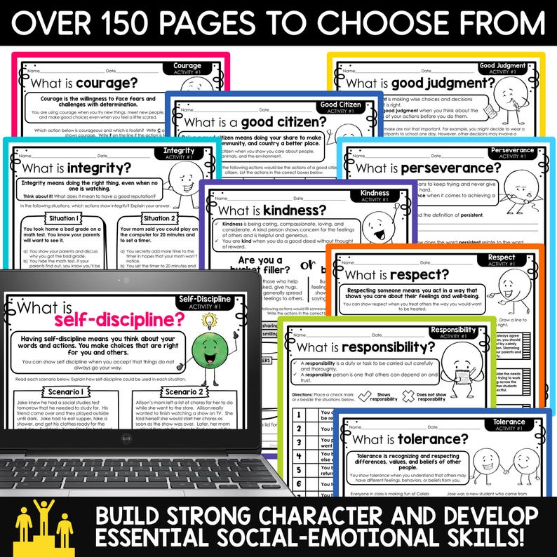 Character Education Social Emotional Learning Activities SEL Social ...