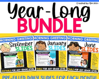 Morning Slides for Teachers Template, Morning Meeting Slides, Daily Agenda Slides, Classroom Slides Template, Morning Greeting for Classroom