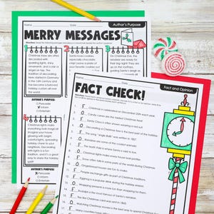 Fichas de lectura navideñas para 4.º y 5.º grado / Paquete imprimible listo para usar / Educación en casa navideña, descarga instantánea imagen 7