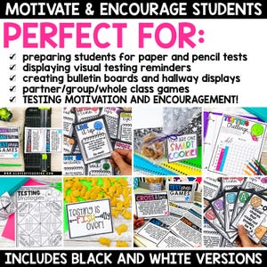 State Testing Motivation Bundle | Test Prep Games, Posters and Encouragement Notes Bild 3
