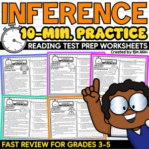 Making Inferences Worksheets, Inferencing Activities, and ELA Test Prep for 3rd 4th 5th Grade